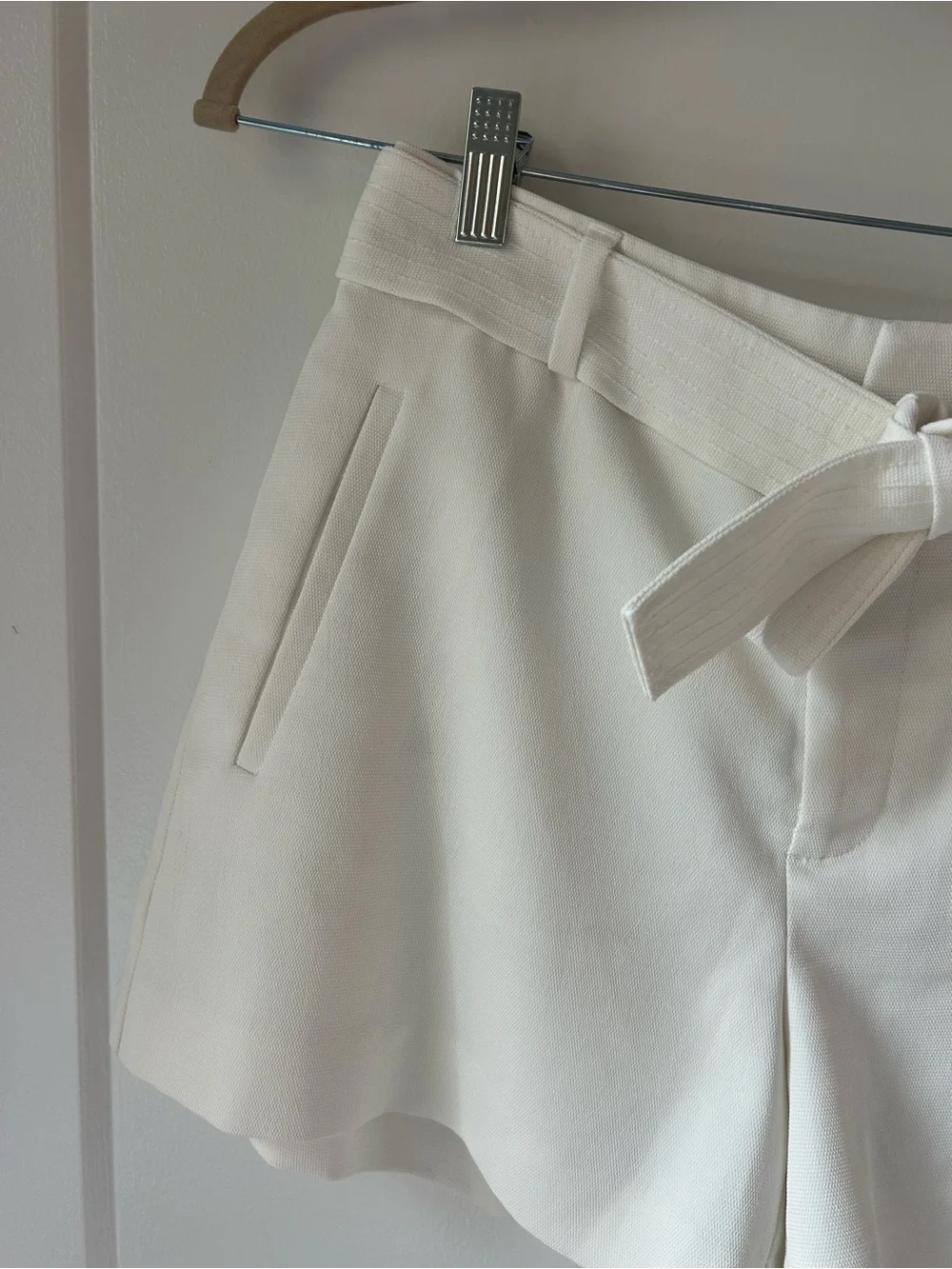 Nine West High-Waist Tie-Belt Shorts